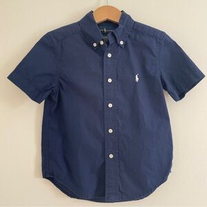 Ralph Lauren Classic Short Sleeve Button Down Shirt, navy